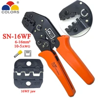 colors sn 16wf crimping pliers 6 16mm2 10 5awg for tube insulated and non insulated ferrules terminals clamp hand tools
