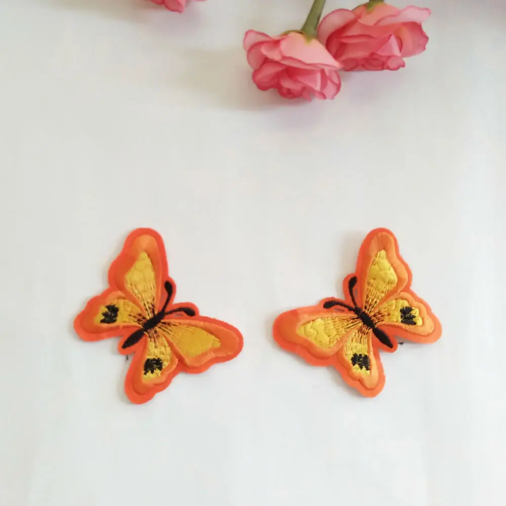 2 шт. милая аппликация в виде бабочки вышитая ткань наклейка для одежды кепка