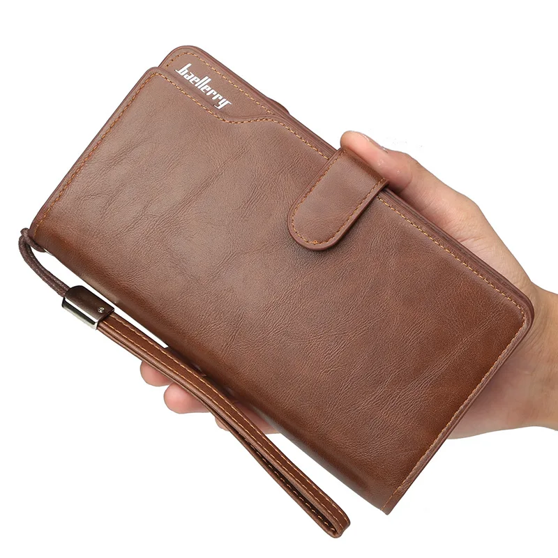 Новинка 2019 мужские кошельки классический длинный стильный мужской кошелек с