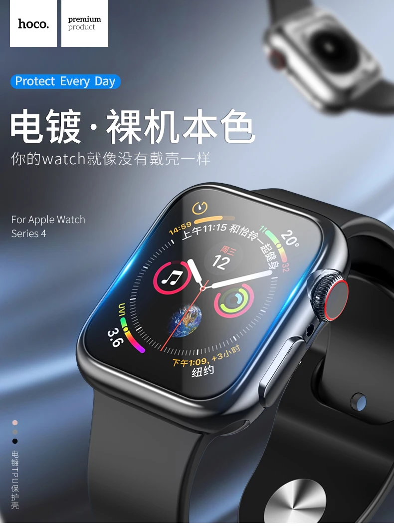 HOCO Мягкий ТПУ силиконовый чехол для Apple Watch 44 мм 40 мм чехол iWatch серии 4 серии 5 защитный чехол