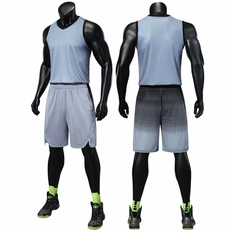 Большие размеры баскетбольные майки Наборы для мужчин пустые тренировочные