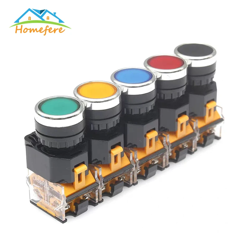 22 мм Мгновенный Eectrical кнопочный переключатель