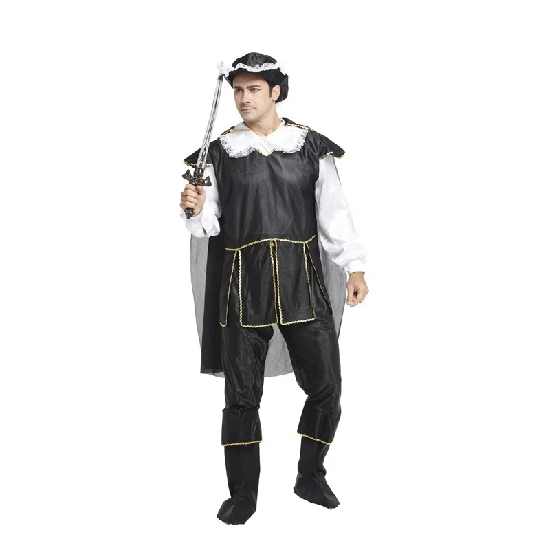 

Warrior Pirate Cosplay Showing cloth Men Halloween swordsman Robin Hood Costume Carnival Masquerade Festival parade Party dress