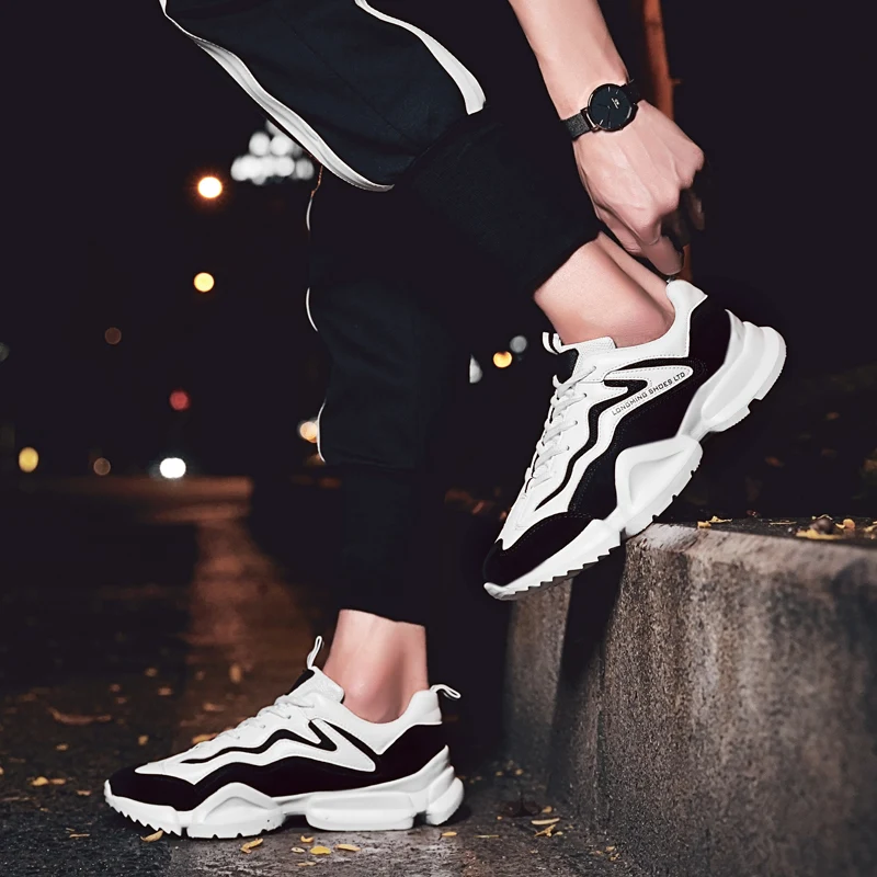Waterproof PU Leather Men Running Shoes Outdoor Jogging Walking Sneakers Mens Lace Up Athletic Comfortable Free Shipping | Спорт и