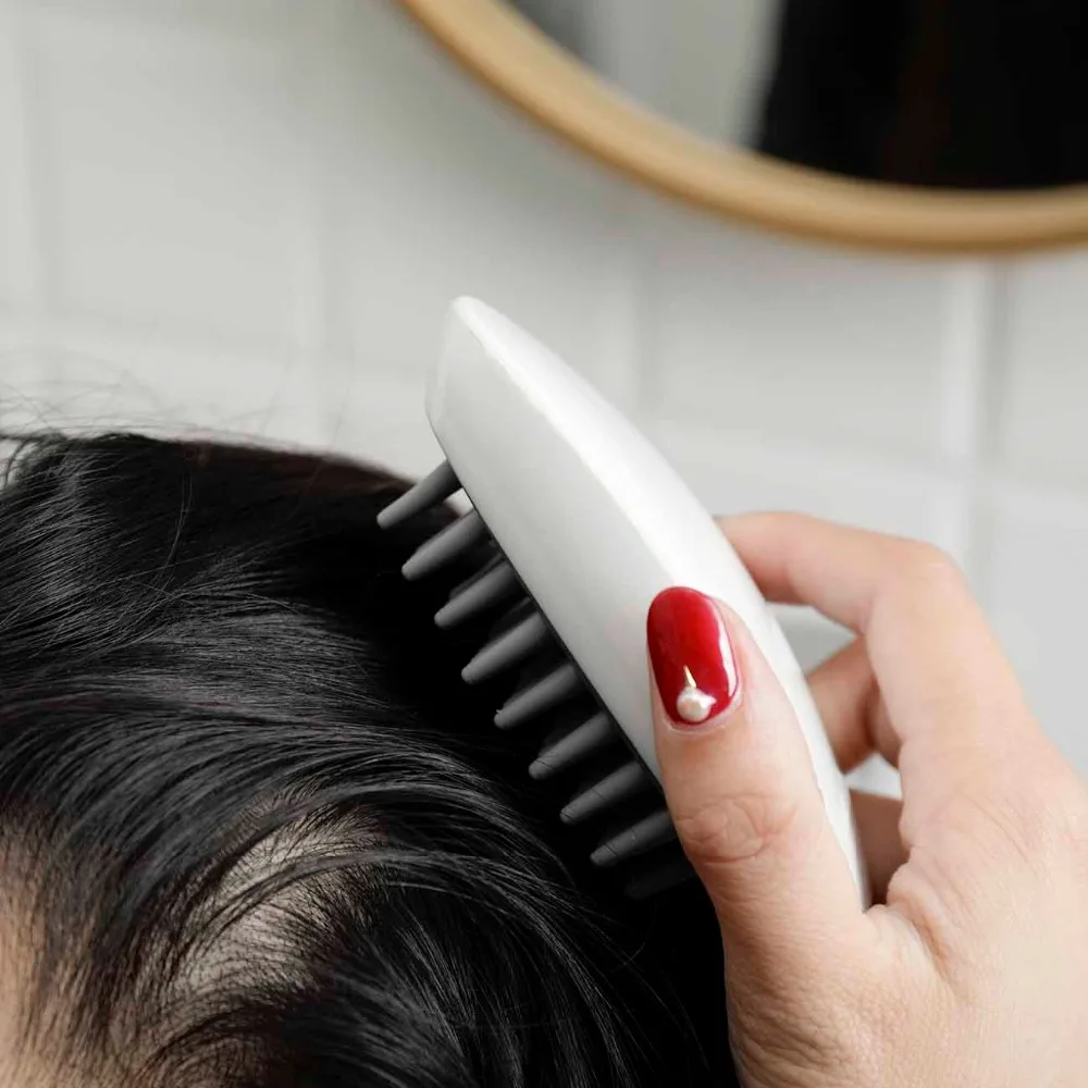 Силиконовая щетка для мытья головы удаления корней волос зуда кожи массажная