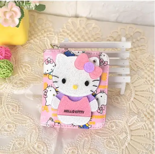 Женский Длинный зеркальный кошелек Hello Kitty модный брендовый клатч из кожи 45 |
