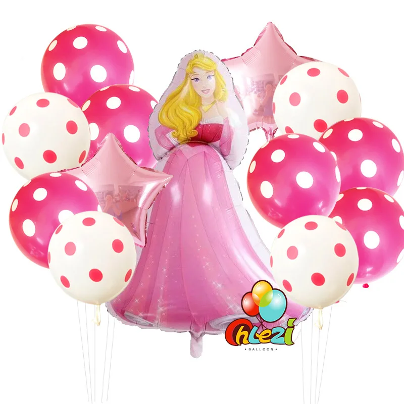 13 шт. принцесса Globos Baby shower Мерида Белоснежка Золушка Жасмин зеркальный шар на день рождения DIY вечерние украшения поставка для мамы и ребенка