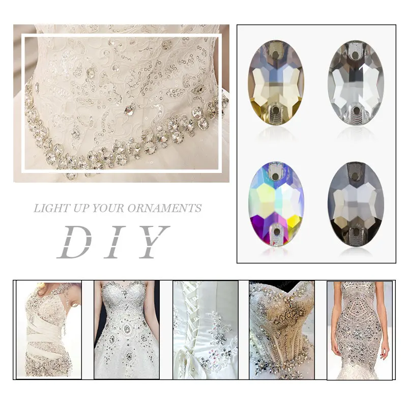 AAAAA качественное искусственное Пришивание Стразы в форме яйца для украшения