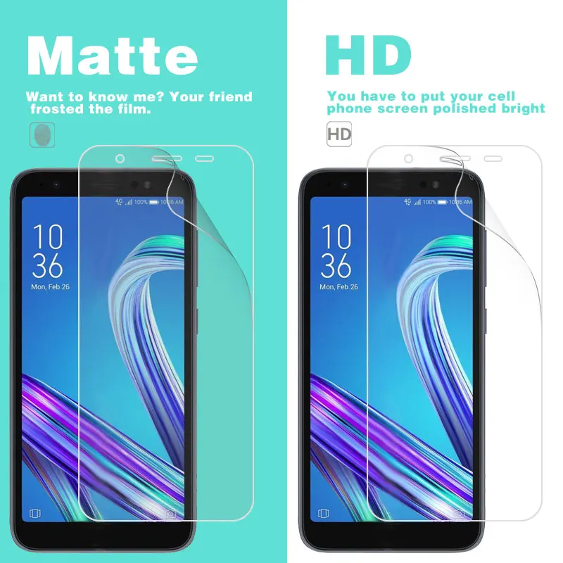 Антибликовая матовая пленка для Asus Zenfone Live L1 ZA550KL 5 45 in HD прозрачная глянцевая