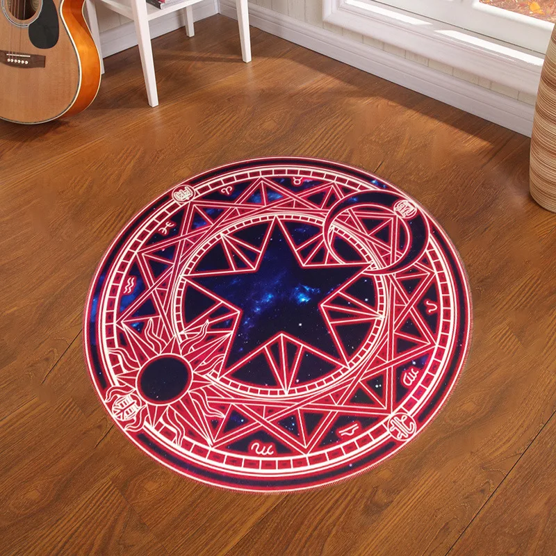 Волшебный круглый ковер Pentacle коврики с принтом для гостиной детский мультяшный