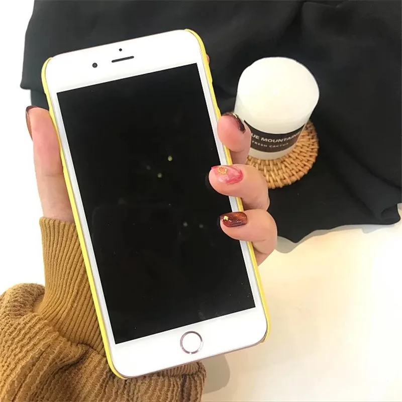 Телефона Чехлы для IPhone 6 6s 7 8 плюс милой улыбкой лицо письмо желтый Пластик X Чехол