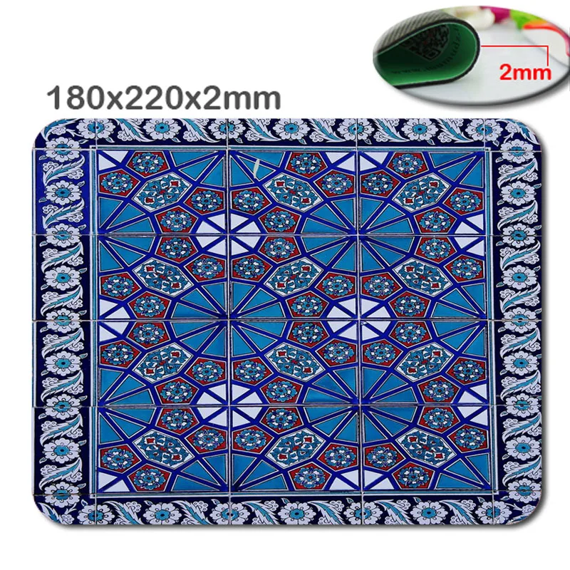 

Arab green carpet pattern custom fast printing professional non-slip lasting comfortable durable creative mode optical mouse pad