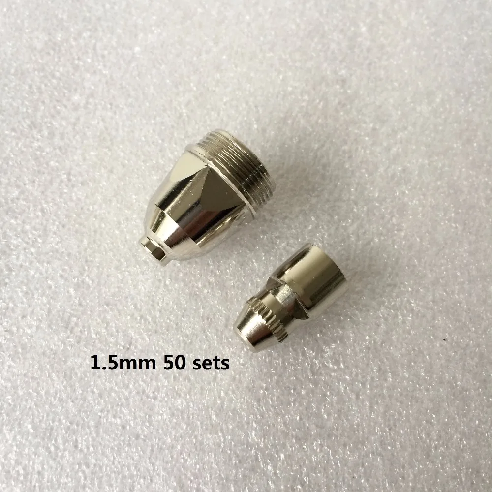 Hafnium P-80 P80 Nozzle Electrode 50 Sets 1.5 mm  for  Plasma Torch Consumables CNC Straight Machine Torch SALE1