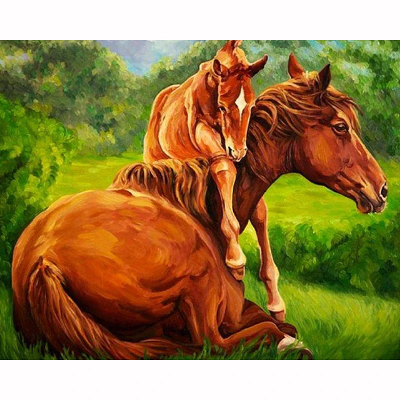 Алмазная живопись 5D сделай сам лошадь любовь вышивка крестом алмаз квадратными