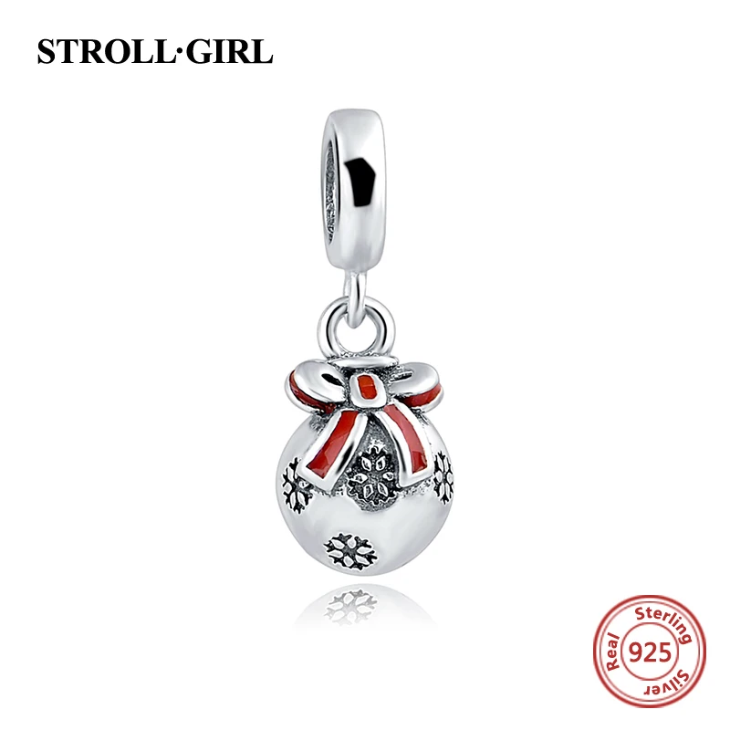 Новое поступление Аутентичные 925 стерлингового серебра Броши с красной эмалью в