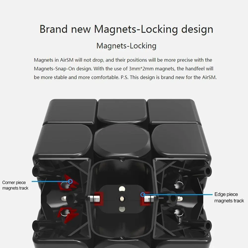 Gan 356 Air SM speed Magic Cube 3x3 Магнитный куб-головоломка с ЕСС V2 Весна 3x3x3 Cubo Magico ультра-гладкая безопасная ABS