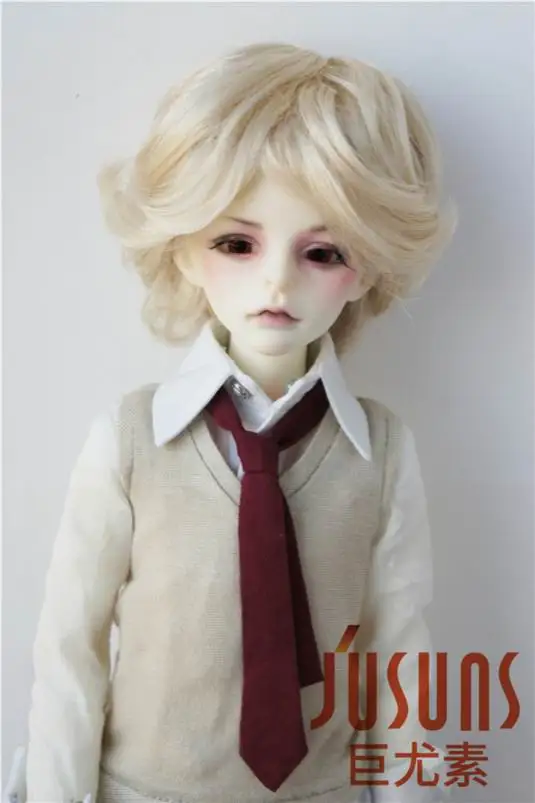 JD075 1/4 BJD парики SD с плавным вырезом кукла парики 7-8 дюймов кукольный парик игрушка кукольный парик аксессуары - Цвет: Blond SM202