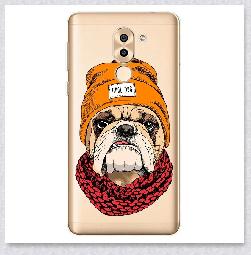 cool dog Для Fundas huawei Honor 6x чехол s Высокое качество Модный Принт мягкий Силиконовый ТПУ задняя крышка чехол для Honor 6 x Honor6x чехол для телефона - Цвет: cool dog
