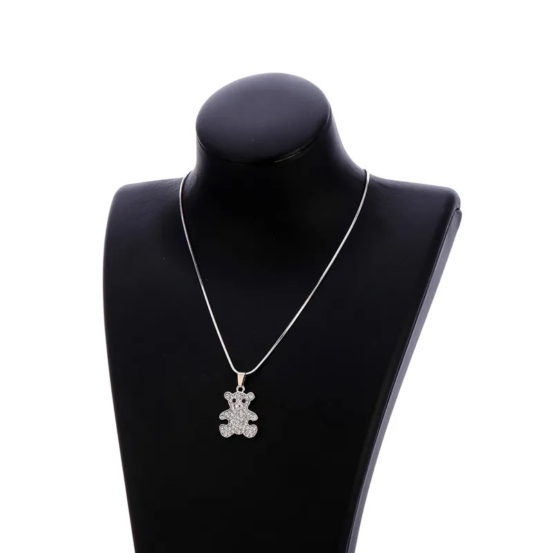 New Arrival Cute Bear Paw Dog Cat Claw Silver Colory Pendant Necklace for Women Romantic Wedding CZ Animal Necklaces | Украшения и