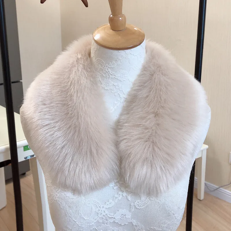 Женское зимнее пальто с воротником из искусственного меха стильная шаль шапка