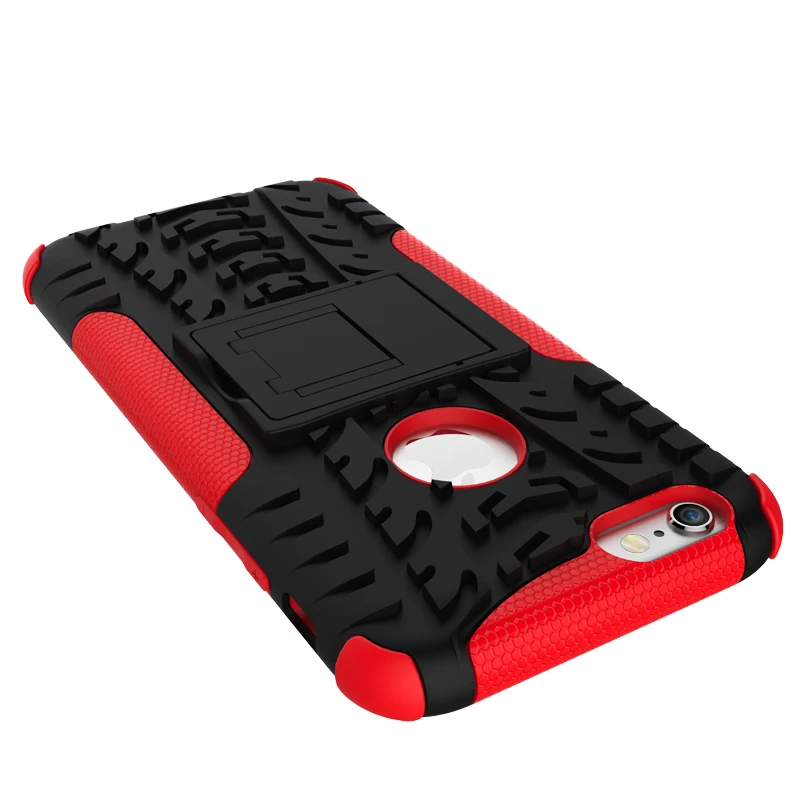 Coque For Apple iPhone 6 Plastic Box Silicone Bag Bracket Mobile Phone Case i Phone6 iPhone6 Double Protector Cover |