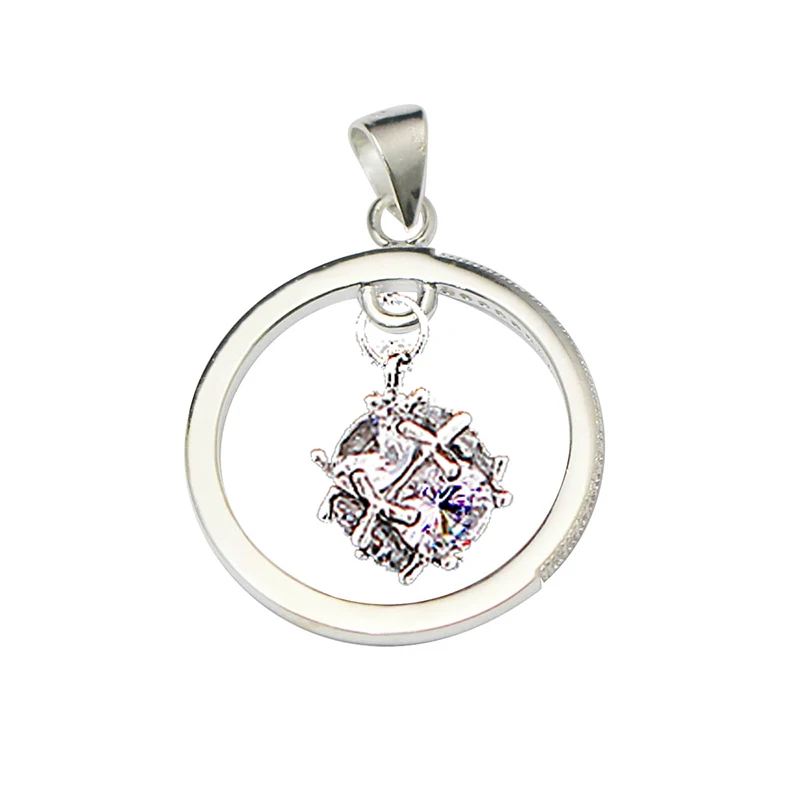

Beadsnice 925 Sterling Silver Round Shape Necklace Pendant Pendants Charms For Her ID33508