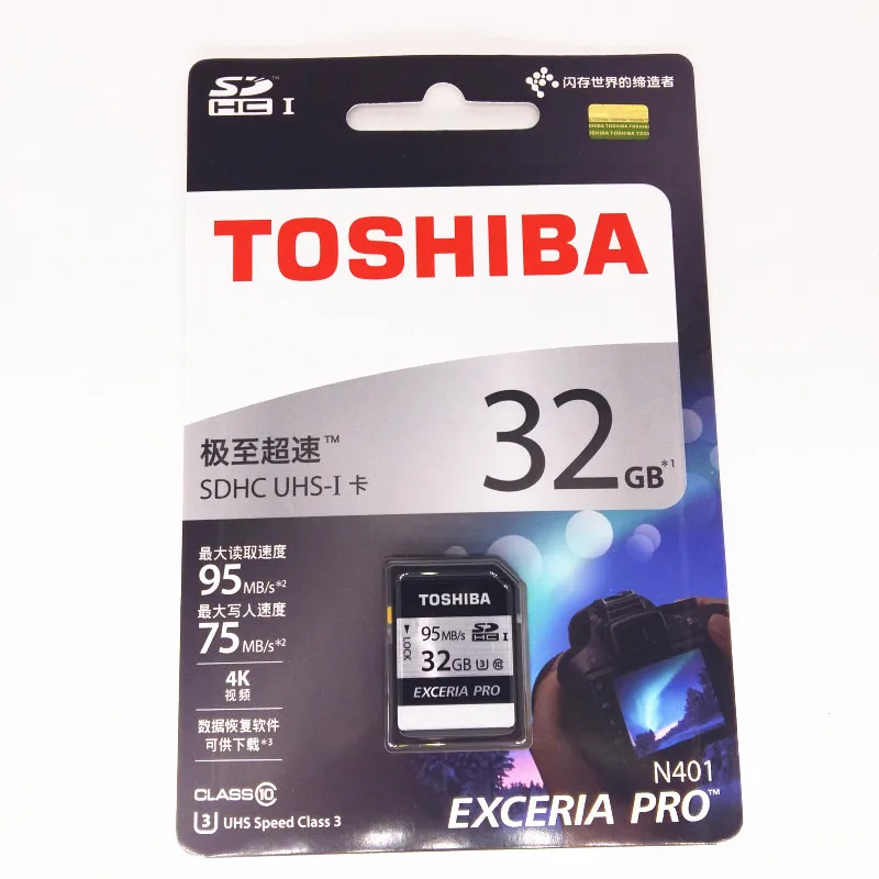 Карта памяти Toshiba UHS U3 128 ГБ 95 МБ/с. SDXC 64 SD 4 К карты 32 SDHC Flash exceria Pro цифровой