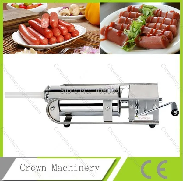 2Л горизонтальный ручной колбасный шприц наполнитель с пластиковым