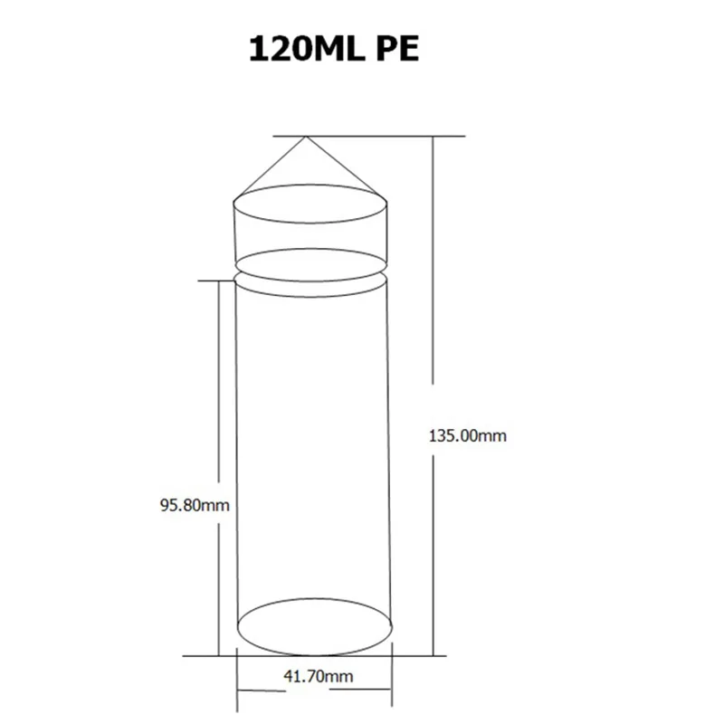120ml PE 50 шт пустые бутылки для электронных жидкостей 10 мл 15 мл 30 мл 50 мл 60 мл 100 мл 120 мл пластиковый длинный флакон-капельница для жидких жидкостей - Цвет: 120ml PE