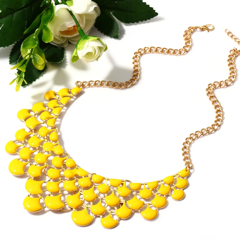 Женское Ожерелье чокер ZOSHI винтажное ожерелье с золотым покрытием и акриловыми
