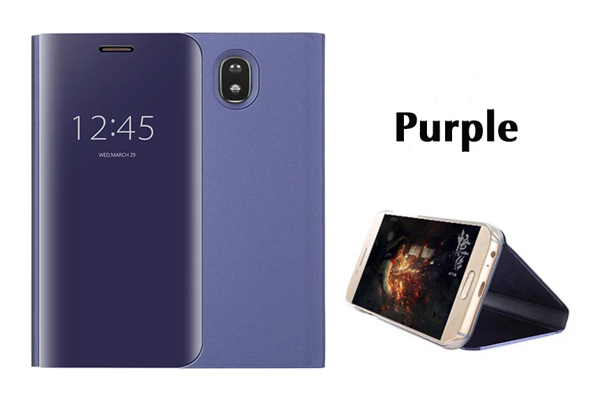 Чехол-книжка с зеркальным покрытием кожаный чехол для samsung Galaxy J7 Pro J5 J3 J 5 7 3 SM J730F J530F J330F SM-J330F SM-J530F чехол для телефона