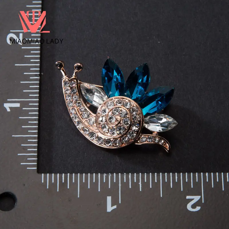 Two-tone Snail Shell Rose Gold Shape Brooch Children's Ladies Dripping Black Eyes Tortoise And Hare Racing Fairy Tale | Украшения и