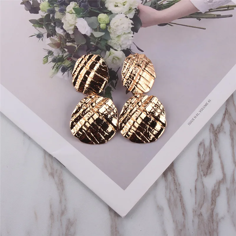 Женские винтажные серьги-подвески с пайетками большие металлические серьги