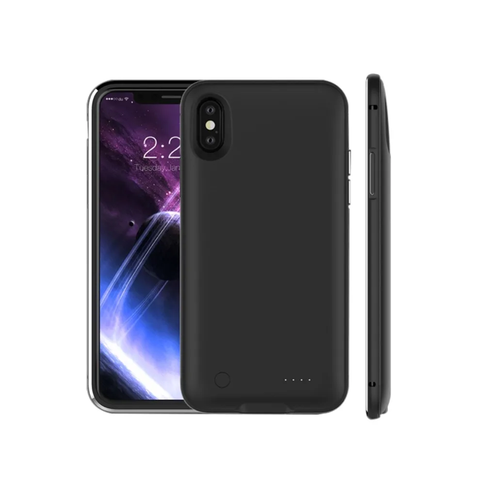 5000 мАч металлический каркас телефона батарея чехол для iPhone X батарея Зарядка чехол Чехол банк питания чехол аккумулятор внешний аккумулятор