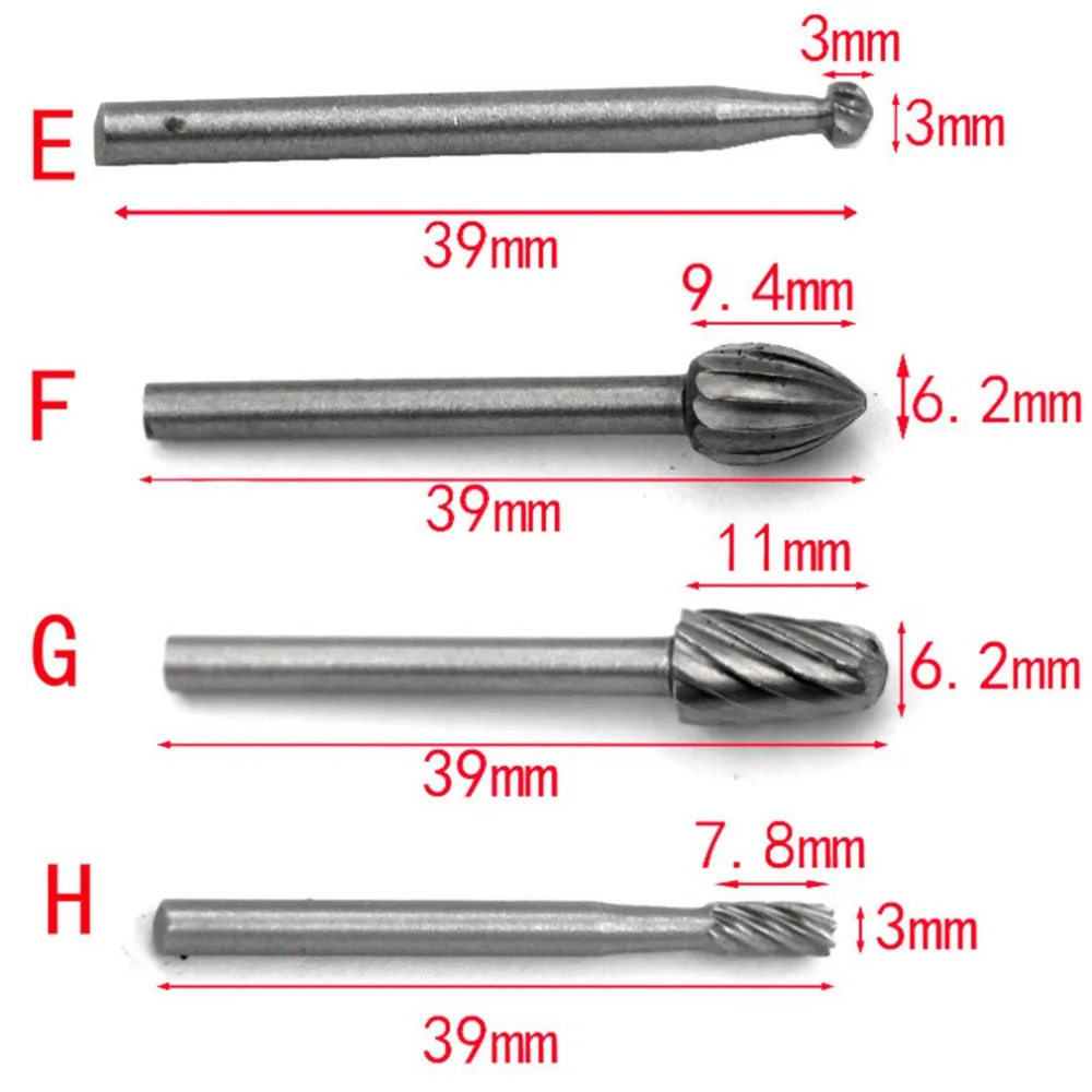 10 шт./компл. долговечные высокоскоростные стальные вращающиеся шлифовальные