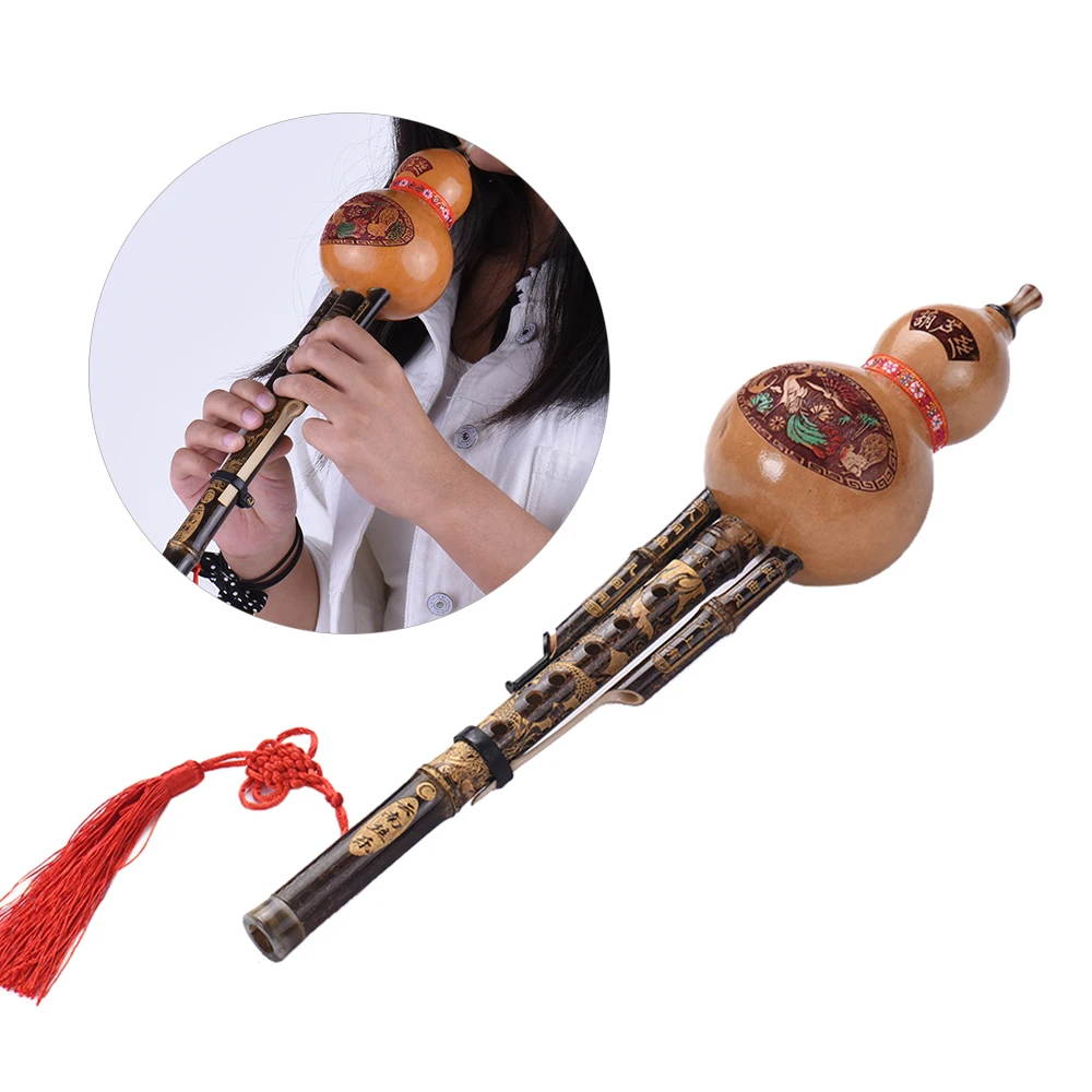 Чехол ручной работы из черного бамбука для начинающих|ethnic music|cucurbit fluteethnic musical