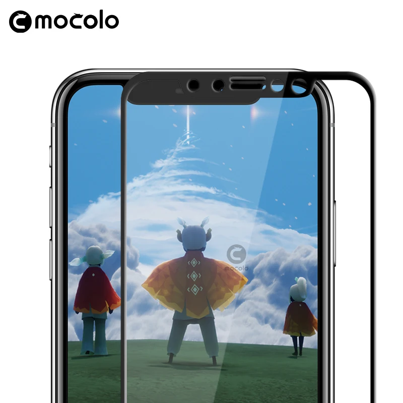 Mocolo новейший 9 H полное покрытие 3D изогнутое Закаленное стекло протектор экрана для iPhone 10 стеклянная пленка закаленное для iPhone X 8 7 plus