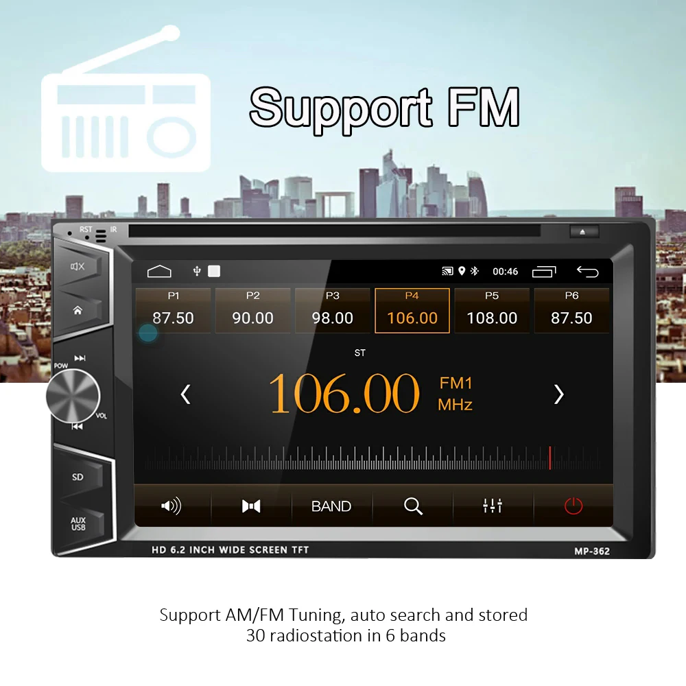 Camecho Android автомобильный мультимедийный плеер 2 Din 7 ''HD Автомобильный DVD gps радио Bluetooth Авторадио Зеркало Ссылка Wifi 2Din Аудио стерео