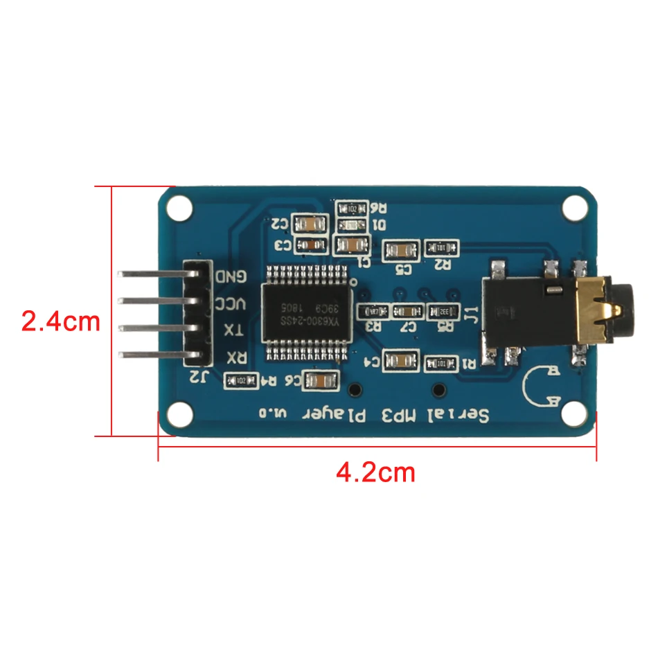 5 шт. модуль музыкального MP3 плеера YX5300 UART TTL с последовательным управлением