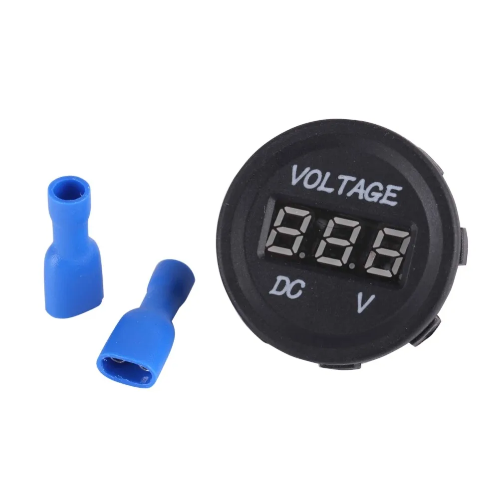 12 24 в светодиодный цифровой автомобильный Вольтметр постоянного тока для