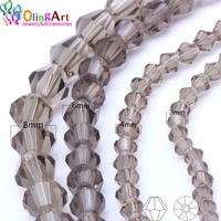 olingart 3mm4mm6mm8mm bicone upscale austrian multicolored crystal gray color beads loose bead bracelet diy jewelry making