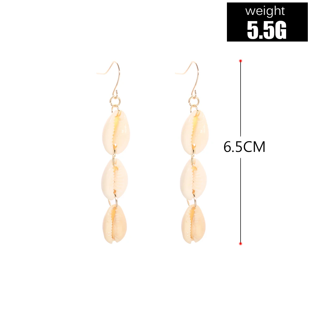 Новые DIY Подвесные серьги в виде морской ракушки женские ручной работы золотого