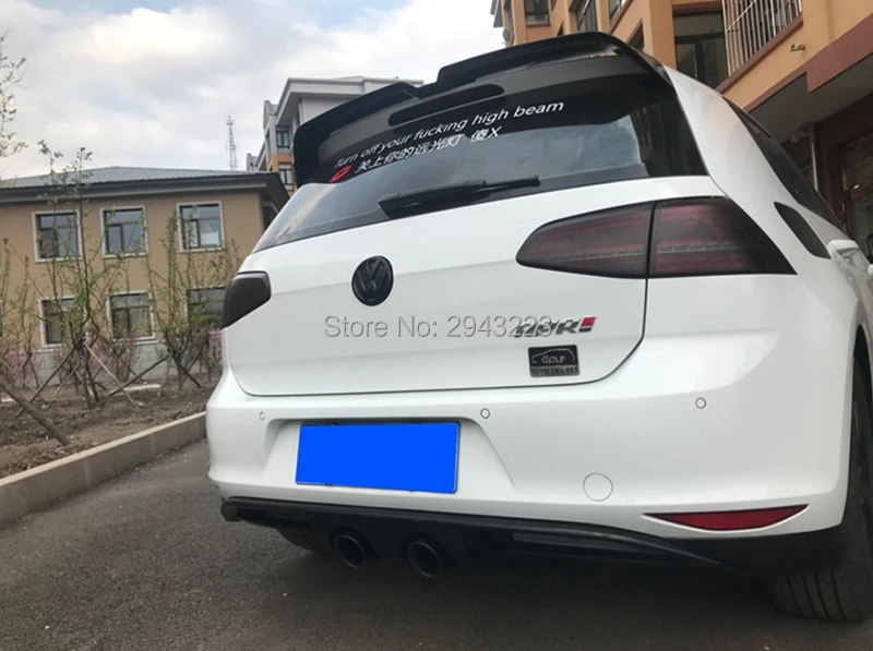 Авто Часть abs пластиковый Неокрашенный цвет задний багажник на крыше крыла багажника спойлер на крышу для Volkswagen Golf 7 MK7 спойлер 2013