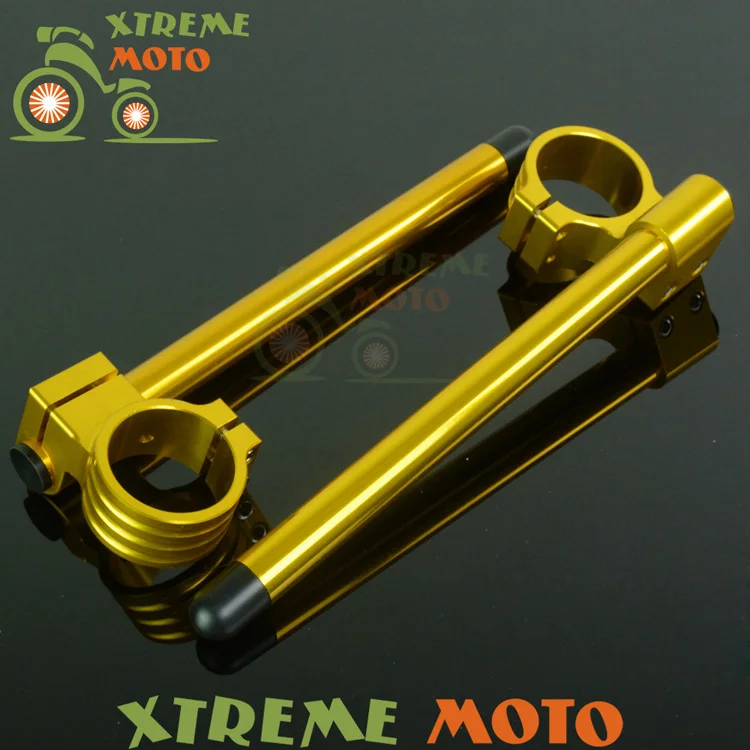 CNC алюминиевая 52 мм трубка вилки регулируемые Рули клипсы для Kawasaki ZX7 ZX7R 700 ZX9R 900