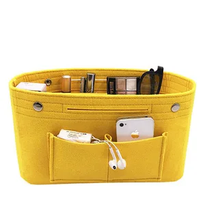 Новое поступление, Женский органайзер для макияжа, войлочная ткань, вставка, косметичка, мульти-карманы, косметичка, портативная косметичка