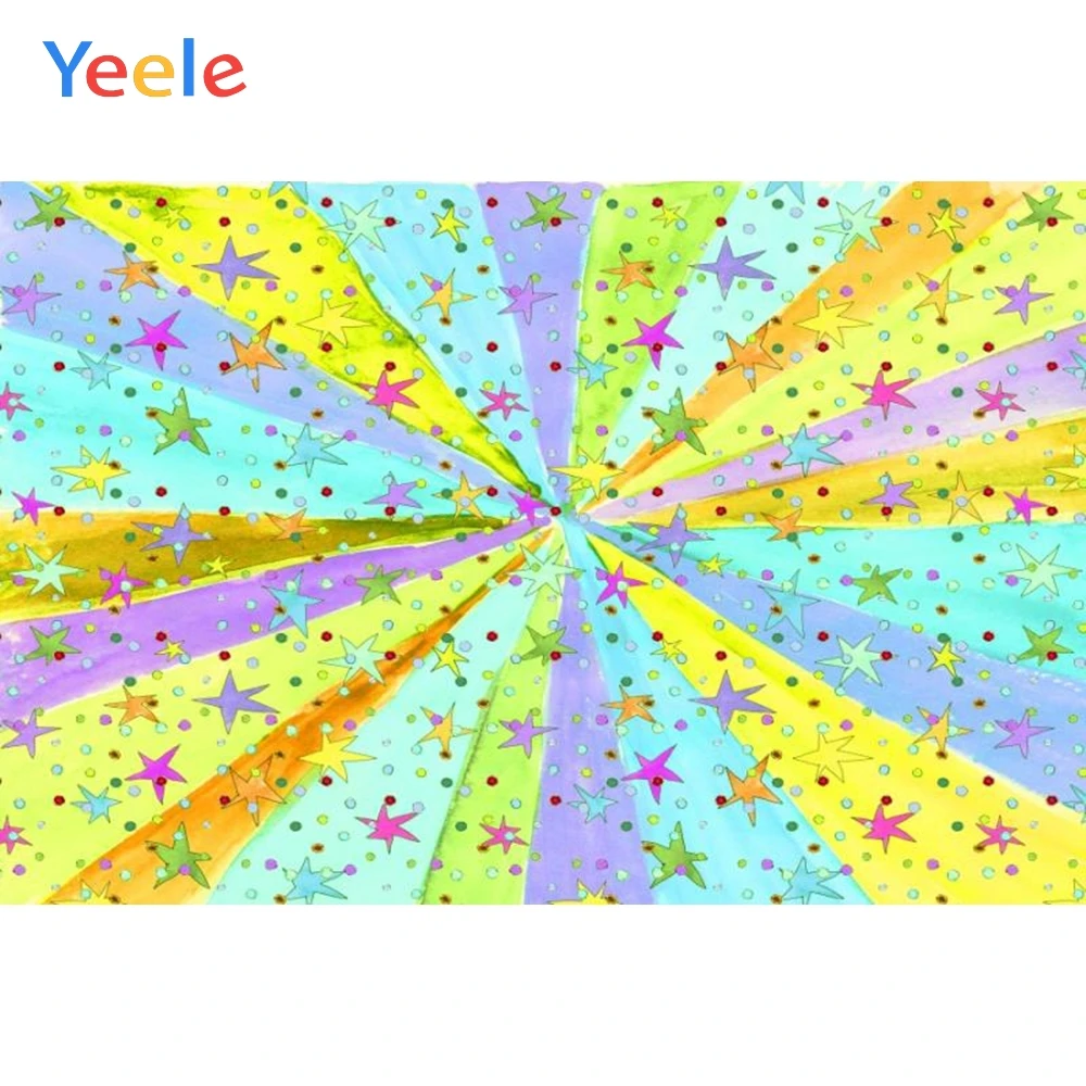 Yeele Cartoon Star Colorful Backdrops Children Portrait Photography Background Customized Photographic Backdrop For Photo Studio |