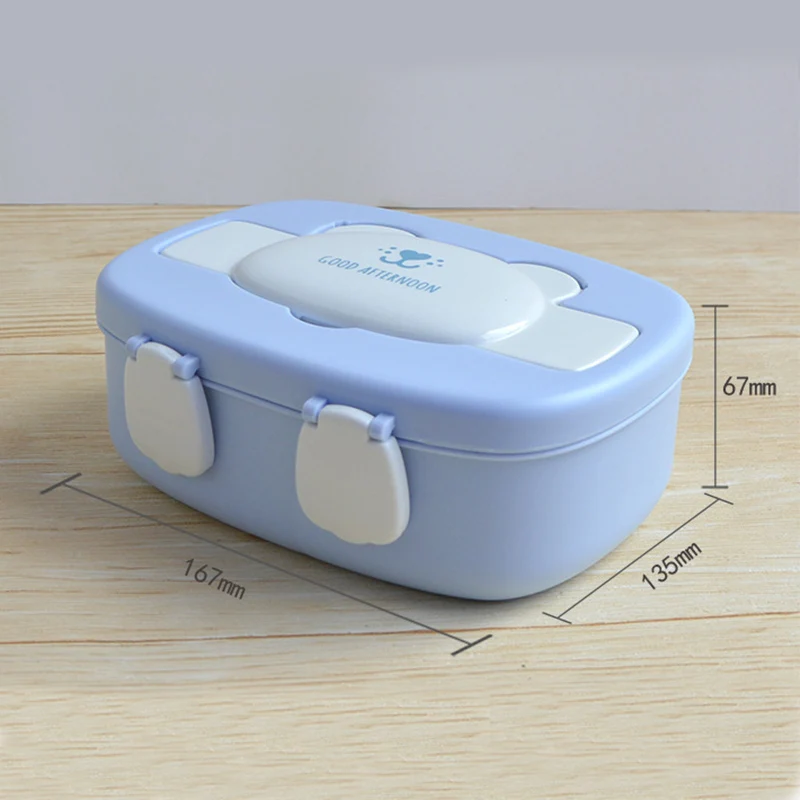 MICCK Cartoon Cute Lunch Box For Kids Leakproof Creative Bento With Spoon BPA Free Brief Food Container Kitchen Store |