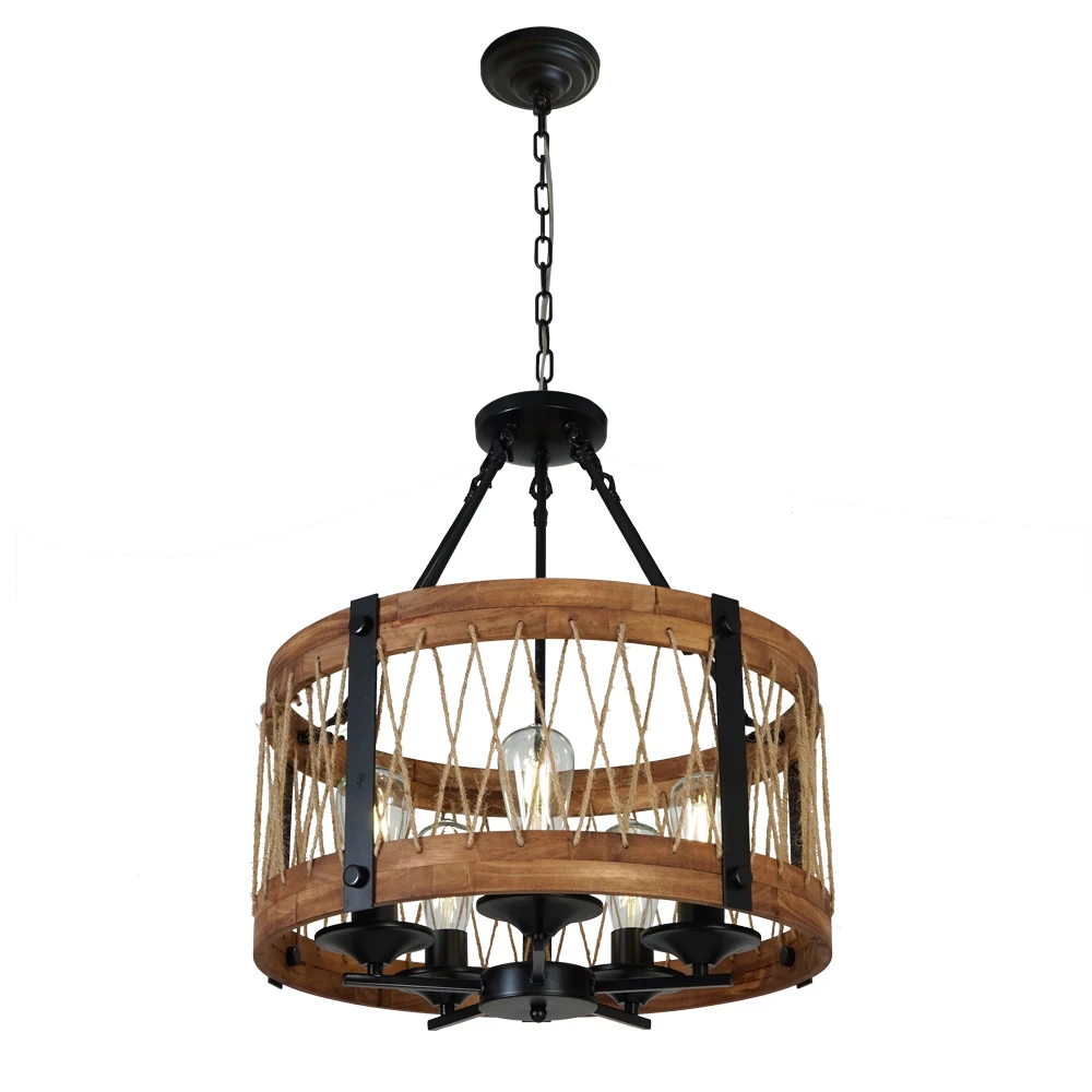 Хорошее Качество Новая современная деревянная круглая люстра освещение lustre