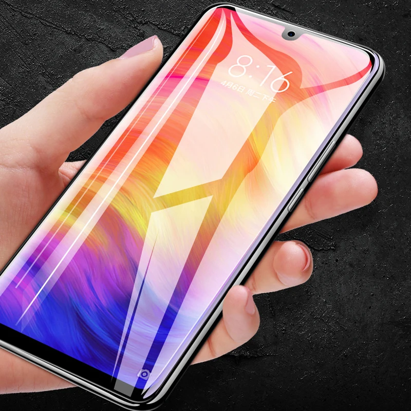 Полное покрытие закаленное стекло для Xiaomi Redmi Note 7 защитное 5 Pro протектор экрана