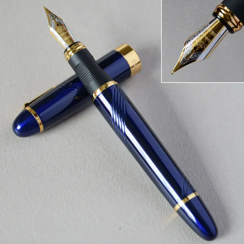 IRAURITA перьевая ручка JINHAO X450 темно-зеленый и золотой 18 KGP 0,7 мм перо с широким основанием полностью металлический синий красный 21 цвет и чернила JINHAO 450
